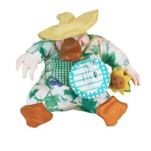 Russ Berrie K Kelly Spring Bouquet Flop-A-Doodles Penelope Duck Figurine Vintage